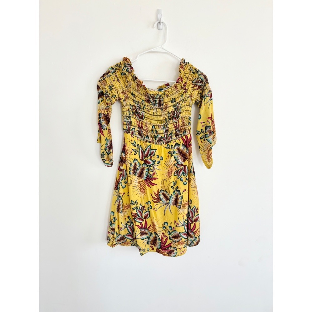 FARM Rio Yellow Floral Off-Shoulder Mini Dress - Picture 3 of 8